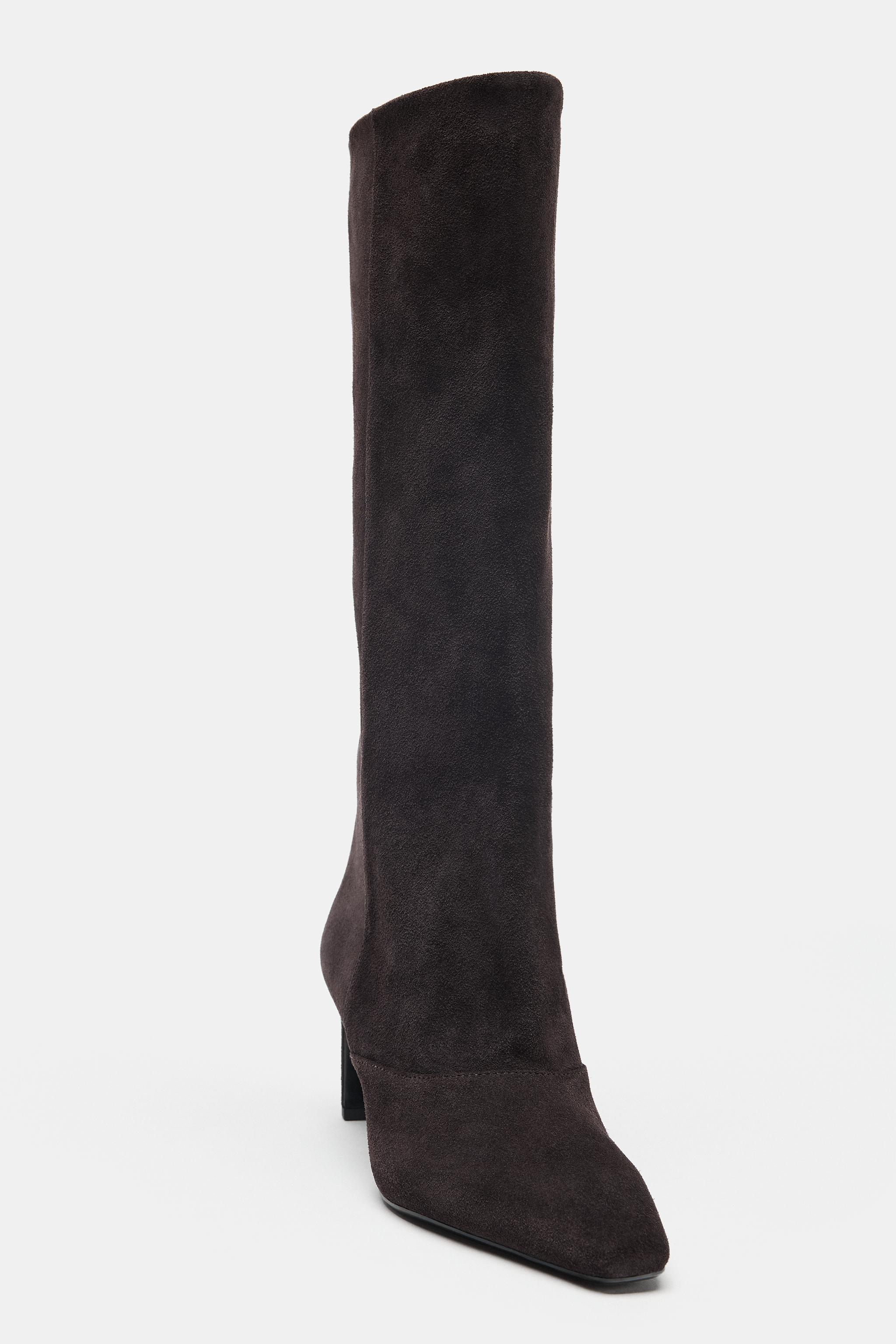 SUEDE HEELED BOOTS